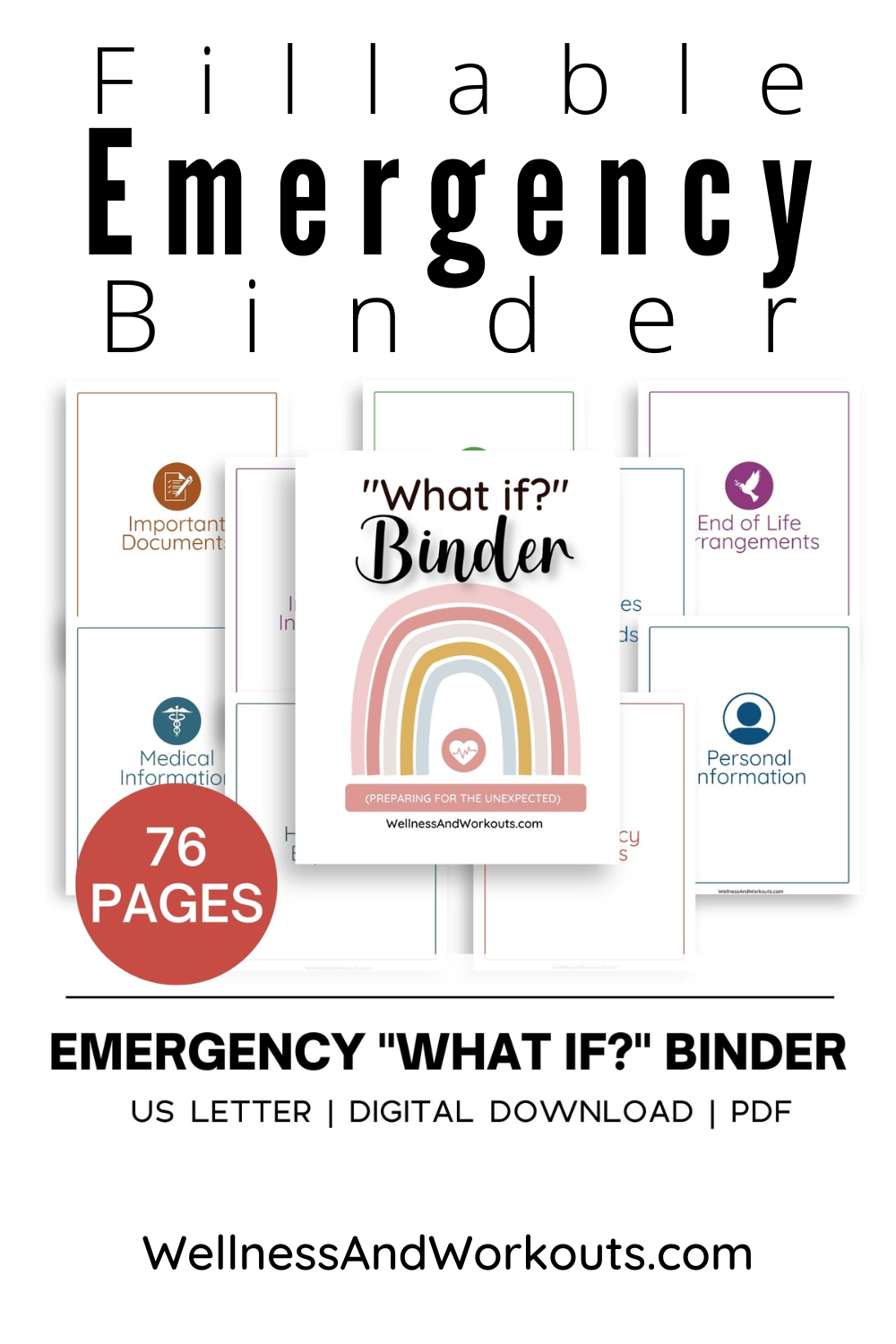 Fillable Emergency Binder Printables