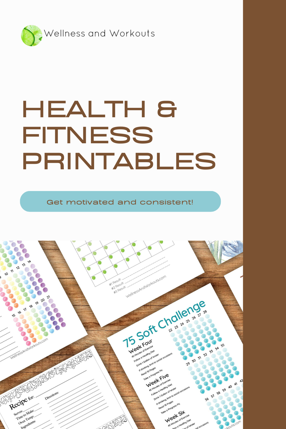 Health and Fitness Printables to Motivate and Help with Consistency