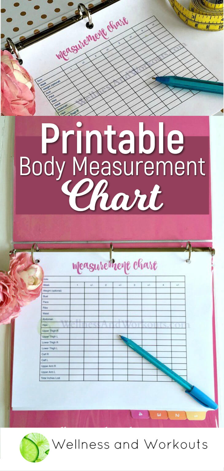 Body Measurement Chart: Body Measurement Tracker makes it easy to track and  set body fat weight goals, waist, hips, chest, arms, legs and many more